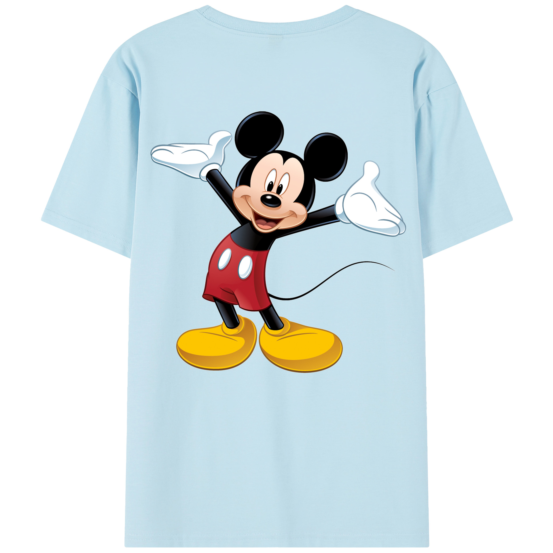 （画像用） ミッキーマウス Mickey Mouse 綿100％半袖Tシャツ（背面プリント）